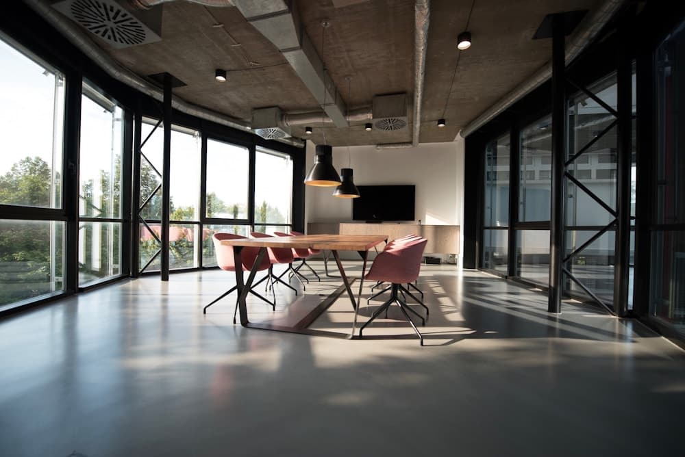 Bright office meeting space for a small business